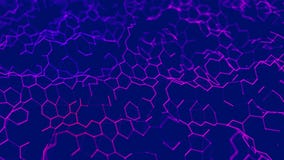 Futuristische blauwe hexagon achtergrond Futuristisch honingraatconcept Golf van deeltjes het 3d teruggeven De Achtergrond van de stock illustratie Futuristische blauwe hexagon achtergrond Futuristisch honingraatconcept Golf van deeltjes het 3d teruggeven De Achtergrond van de stock illustratie