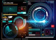 Futuristisk HUD skärm royaltyfri illustrationer Futuristisk HUD skärm royaltyfri illustrationer