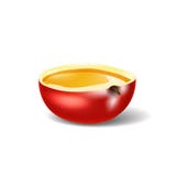 Fyllde halvan en röda Apple med driftstoppfruktsaft också vektor för coreldrawillustration Royaltyfri Illustrationer Fyllde halvan en röda Apple med driftstoppfruktsaft också vektor för coreldrawillustration Royaltyfri Illustrationer