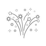 Fyrverkerivektorsymbol stock illustrationer Fyrverkerivektorsymbol stock illustrationer