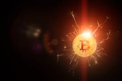 Fysisk version av Bitcoin nya faktiska pengar royaltyfria foton Fysisk version av Bitcoin nya faktiska pengar royaltyfria foton