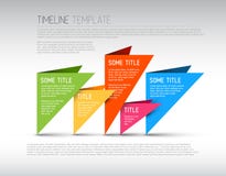 Färgrik mall för Infographic timelinerapport vektor illustrationer Färgrik mall för Infographic timelinerapport vektor illustrationer