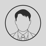 Färgrik manlig avatar med bandet och dräkten royaltyfri illustrationer Färgrik manlig avatar med bandet och dräkten royaltyfri illustrationer