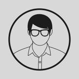 Färgrik manlig Avatarsymbol vektor illustrationer Färgrik manlig Avatarsymbol vektor illustrationer