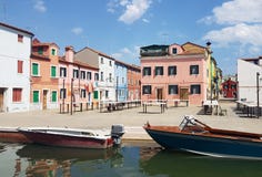 färgrika hus venice för burano arkivfoto färgrika hus venice för burano arkivfoto