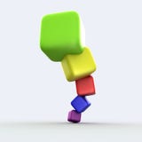 Färgrika kuber 3D arkivfoto Färgrika kuber 3D arkivfoto
