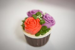 Färgrika muffin för födelsedag fotografering för bildbyråer Färgrika muffin för födelsedag fotografering för bildbyråer