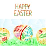 För easter för bakgrund för lycklig easter gräns sömlös illustration för vektor ägg och gräspolygonför bruk i inredesign, konstve Royaltyfri Bild För easter för bakgrund för lycklig easter gräns sömlös illustration för vektor ägg och gräspolygonför bruk i inredesign, konstve Royaltyfri Bild