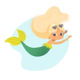 F?r flickahav f?r sj?jungfru h?rligt tecken Art Design royaltyfri illustrationer F?r flickahav f?r sj?jungfru h?rligt tecken Art Design royaltyfri illustrationer