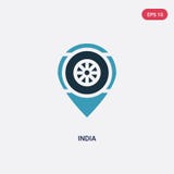 För Indien för två färg symbol vektor från religionbegrepp det isolerade blåa symbolet för det Indien vektortecknet kan vara bruk stock illustrationer För Indien för två färg symbol vektor från religionbegrepp det isolerade blåa symbolet för det Indien vektortecknet kan vara bruk stock illustrationer
