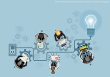 För kläckning av ideerbegrepp för vektor idérik idé för affär, innovation och lösning, idérik designlägenhetdesign royaltyfri illustrationer För kläckning av ideerbegrepp för vektor idérik idé för affär, innovation och lösning, idérik designlägenhetdesign royaltyfri illustrationer