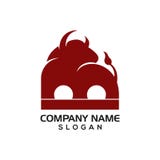 För logosymbol för tjur B mall stock illustrationer För logosymbol för tjur B mall stock illustrationer