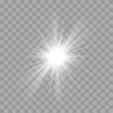 För skenstrålglans för ljusa strålar effekt för stjärna för sol för exponering stock illustrationer För skenstrålglans för ljusa strålar effekt för stjärna för sol för exponering stock illustrationer