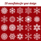 för snowflakevektor för illustration set vinter Royaltyfri Bild för snowflakevektor för illustration set vinter Royaltyfri Bild