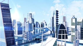 för staden 3d illustrationen för fi digitalt framförde den futuristic scigatasikt stock illustrationer för staden 3d illustrationen för fi digitalt framförde den futuristic scigatasikt stock illustrationer