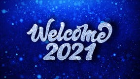 För textönska för välkomnande 2021 blåa hälsningar för partiklar, inbjudan, berömbakgrund För textönska för välkomnande 2021 blåa hälsningar för partiklar, inbjudan, berömbakgrund