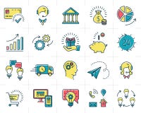 För uppsättningaffär för vektor som infographic symboler marknadsför symboler stock illustrationer För uppsättningaffär för vektor som infographic symboler marknadsför symboler stock illustrationer