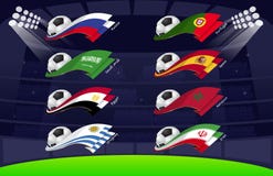 Fútbol del mundo de la bandera 2018 Vol1 libre illustration Fútbol del mundo de la bandera 2018 Vol1 libre illustration
