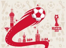 Fútbol 2018 del mundo de Rusia ilustración del vector Fútbol 2018 del mundo de Rusia ilustración del vector