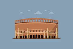 Gaddafi stadion Lahore Pakistan - vektordesign royaltyfri illustrationer Gaddafi stadion Lahore Pakistan - vektordesign royaltyfri illustrationer