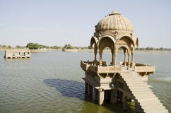 Gadi Sagar See, Jaisalmer, Rajasthan, Indien, Asien stockfotografie Gadi Sagar See, Jaisalmer, Rajasthan, Indien, Asien stockfotografie