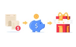 Gagnez les points pour le concept d'achat, le programme de fidélité, le dos d'argent liquide, le marketing et la promotion illustration libre de droits Gagnez les points pour le concept d'achat, le programme de fidélité, le dos d'argent liquide, le marketing et la promotion illustration libre de droits