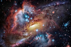 Galaxie en spirale et étoiles dans l'espace lointain Éléments de cette image meublés par la NASA illustration libre de droits Galaxie en spirale et étoiles dans l'espace lointain Éléments de cette image meublés par la NASA illustration libre de droits