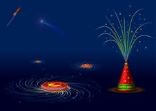 Galletas indias tradicionales del fuego para el diwali libre illustration Galletas indias tradicionales del fuego para el diwali libre illustration
