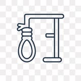 Gallow vectordiepictogram op transparante achtergrond, lineair GA wordt geïsoleerd stock illustratie Gallow vectordiepictogram op transparante achtergrond, lineair GA wordt geïsoleerd stock illustratie