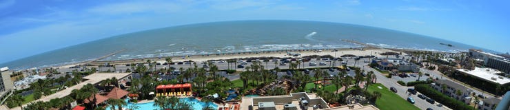 Galveston island Beach panoramic view royalty free stock photo Galveston island Beach panoramic view royalty free stock photo