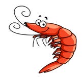 Gamba o camarón feliz con los sondeos rizados libre illustration Gamba o camarón feliz con los sondeos rizados libre illustration