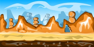 Game desert background Vector seamless stock illustration Game desert background Vector seamless stock illustration