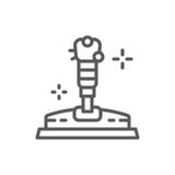 Game joystick, gamepad line icon. royalty free illustration Game joystick, gamepad line icon. royalty free illustration
