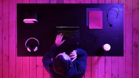 Gamer robi wezwaniu obraz royalty free Gamer robi wezwaniu obraz royalty free