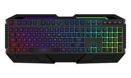 Gaming keyboard with LED backlit. stock illustration Gaming keyboard with LED backlit. stock illustration