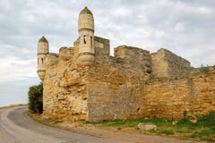 Gammal fästning av Yenikale i Krimet Efter 1699 arkivfoton Gammal fästning av Yenikale i Krimet Efter 1699 arkivfoton