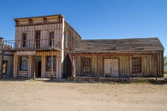 Gammal vilda västernfilmuppsättning i mescalen, Arizona arkivfoto Gammal vilda västernfilmuppsättning i mescalen, Arizona arkivfoto