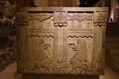 Gammalt snida i museet av Anatolian civilisationer, Ankara arkivbild Gammalt snida i museet av Anatolian civilisationer, Ankara arkivbild