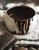 Ganache in a pot food photography recipe idea stock photos Ganache in a pot food photography recipe idea stock photos