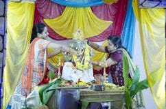 Ganesh Chaturthi, Bangalore, Karnataka, Indien lizenzfreie stockfotografie Ganesh Chaturthi, Bangalore, Karnataka, Indien lizenzfreie stockfotografie