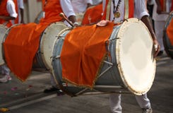 Ganesh Festival Drums arkivbilder Ganesh Festival Drums arkivbilder