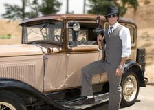 Gangster Holding A Tommy Gun Gangster Holding A Tommy Gun