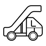 Gangway of the plane line icon stock illustration Gangway of the plane line icon stock illustration