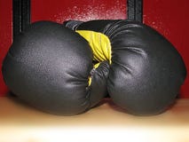 Gants de boxe de l'adolescence photos stock Gants de boxe de l'adolescence photos stock