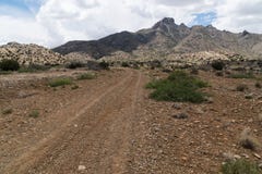 The Gap road near the Florida Mountains in southwest New Mexico royalty free stock image The Gap road near the Florida Mountains in southwest New Mexico royalty free stock image