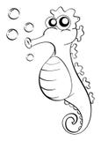 Garabatea el animal de elaboración para el seahorse libre illustration Garabatea el animal de elaboración para el seahorse libre illustration