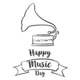 Garabato de la celebración del día de la música libre illustration Garabato de la celebración del día de la música libre illustration