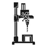 Garage drill machine icon, simple style stock illustration Garage drill machine icon, simple style stock illustration