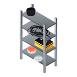 Garage full rack icon, isometric style royalty free illustration Garage full rack icon, isometric style royalty free illustration