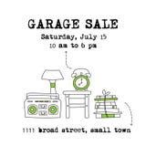 Garage sale banner vector illustration Garage sale banner vector illustration